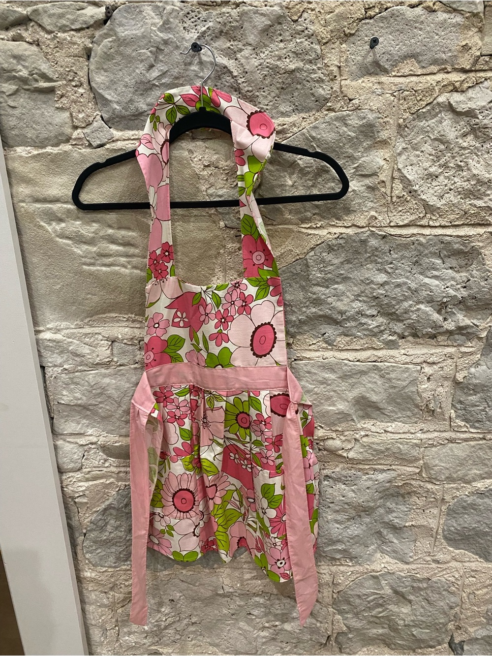 Floral Pink Apron - Brand Unknown